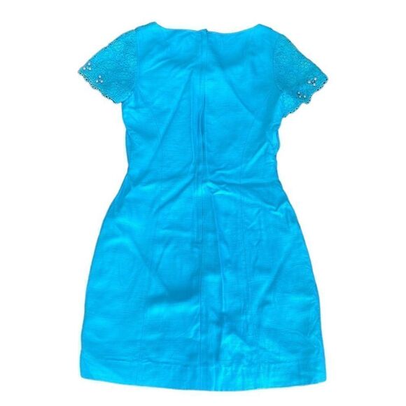 Alfred Werber of Saint Louis Vintage Dress Rhinestone Pearls Lace - Picture 2 of 6